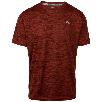 Mens Active Top Kearsley in Burnt Orange Marl, Front view on mannequin
