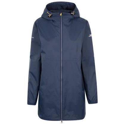 Trespass Women's Waterproof Jacket TP75 Keepdry in NAVY, Front view on mannequin