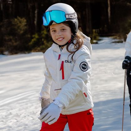 Girls Detachable Hood Ski Jacket Keeya in White