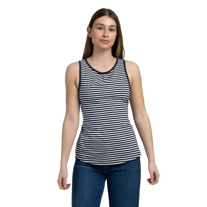 Womens Casual Vest Top Kelly In Navy Stripe