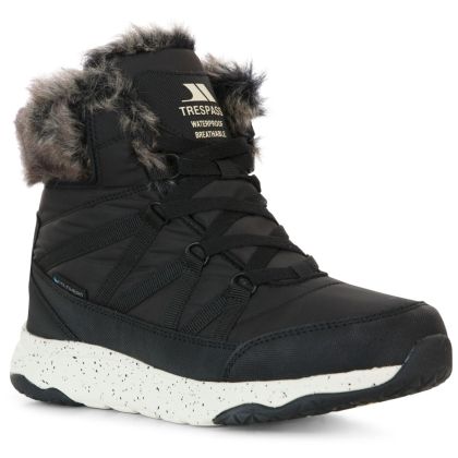 Trespass Womens Winter Boots Waterproof Insulated Kenna, Angled view of footwear