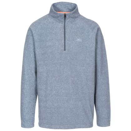 Trespass Mens Fleece A100 Keynote C in Navy, Front view on mannequin