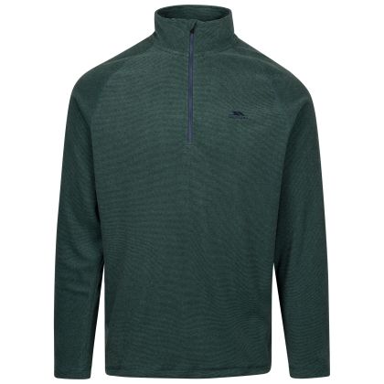 Mens 1/2 Zip Fleece Keynote In Pine, Front view on mannequin