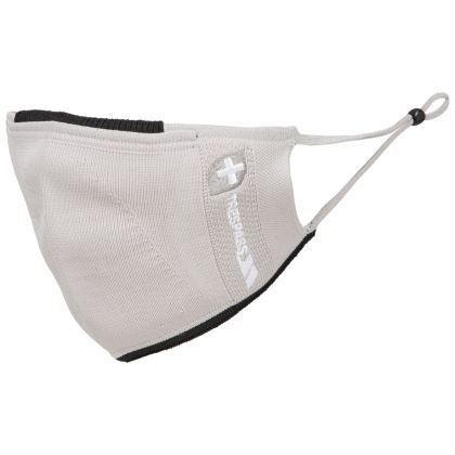 Reusable Seamless Face Mask in Grey, Front view