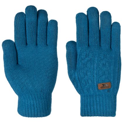 Womens Knitted Glove Kollie in BLACK _ NAVY BLUE