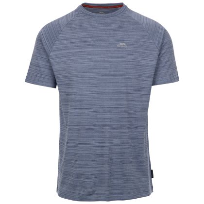Trespass Men's Active Top Tp75 Leecana in DENIM BLUE MARL, Front view on mannequin