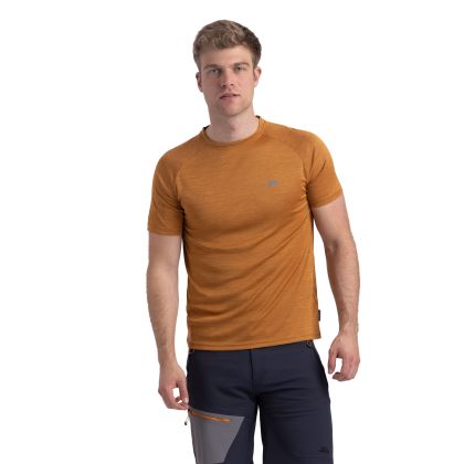 Mens Active Top  Leecana in Ginger Marl, Front view on mannequin