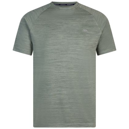 Mens Active Top  Leecana in Green Willow Marl, Front view on mannequin