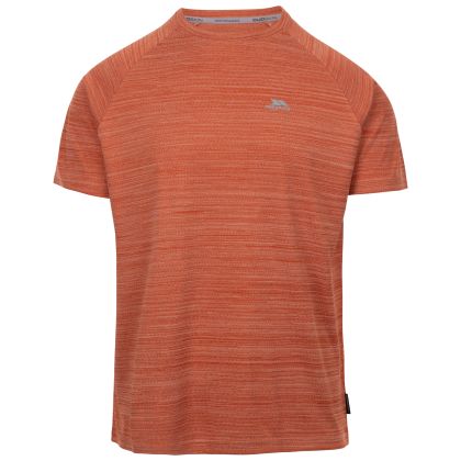 Trespass Men's Active Top Tp75 Leecana in SALSA MARL, Front view on mannequin