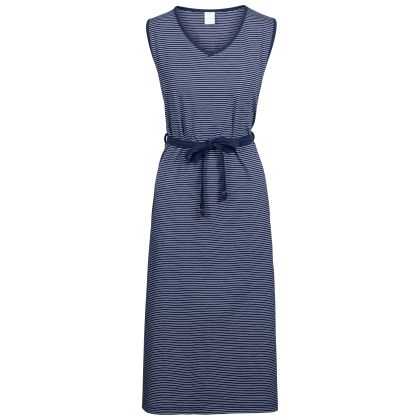 Trespass Womens Casual Dress Loretta in Navy Stripe, Front view on mannequin