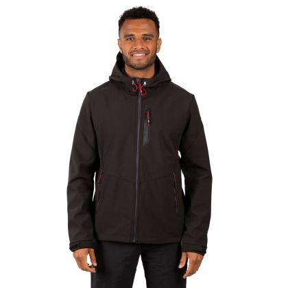 Trespass Mens Softshell Jacket Marlon B - BLACK 4XL, Front view on mannequin