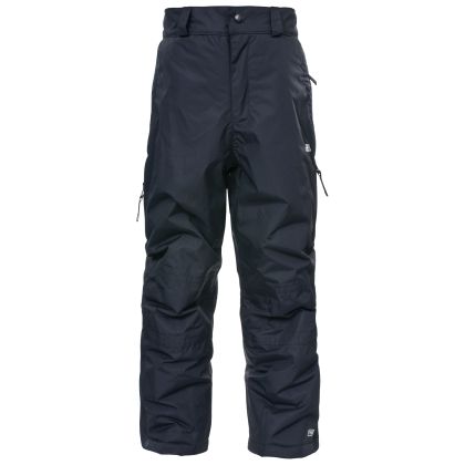 Marvelous Kids' Insulated Salopettes in Black, Front view on model