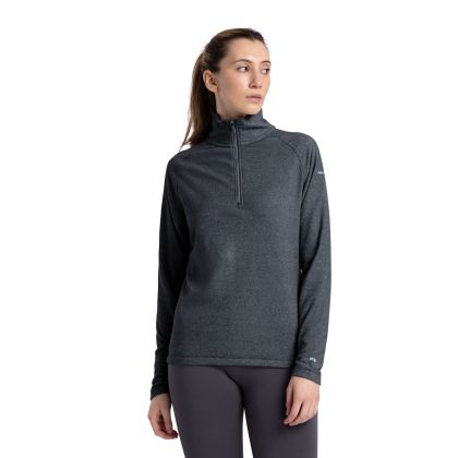 Meadows Women's 1/2 Zip Fleece in Grey, Front view on mannequin