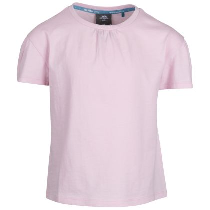 Womens T-Shirt Mellow in PALE PINK, Front view on mannequin