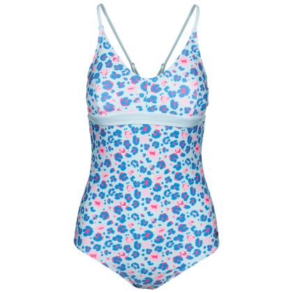 Trespass Womens Swimsuit Mimi in Light Sage/Leopard Print