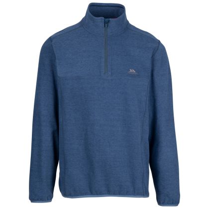 Mens Fleece Mindel in BLUE MELANGE, Front view on mannequin
