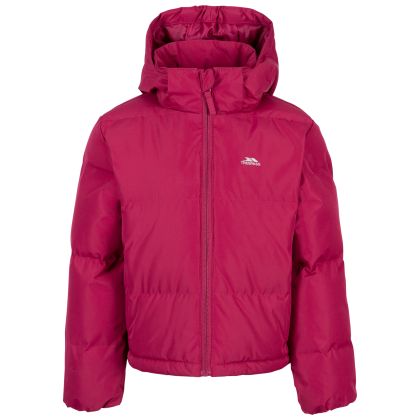 Girls  Casual Jacket Missie in Berry, Front view on mannequin