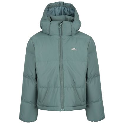Girls  Casual Jacket Missie in Green, Front view on mannequin