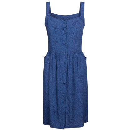 Womens Casual Dress Mita in NAVY PRINT, Front view on mannequin
