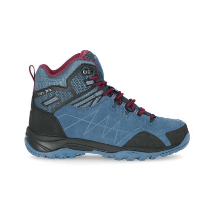 Trespass Womens Walking Boots Waterproof Suede Nairne Teal, Outside view of footwear