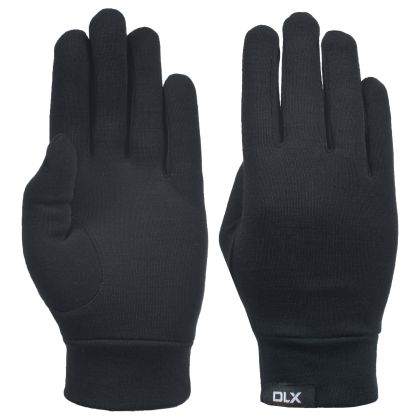 DLX Adults Merino Wool Gloves in Black Naoki