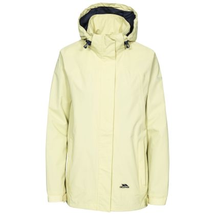 Trespass Womens Waterproof Jacket Nasu II in Green, Front view on mannequin