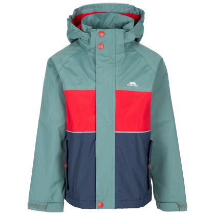 Trespass Kids Waterproof Jacket Ocean in Spruce green