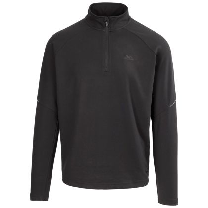 Trespass Men's Active Top TP75 Okava in BLACK, Front view on mannequin