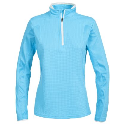 Ollog Womens 1/2 Zip Long Sleeve Active Top in Blue