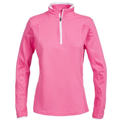 Ollog Womens 1/2 Zip Long Sleeve Active Top in Pink