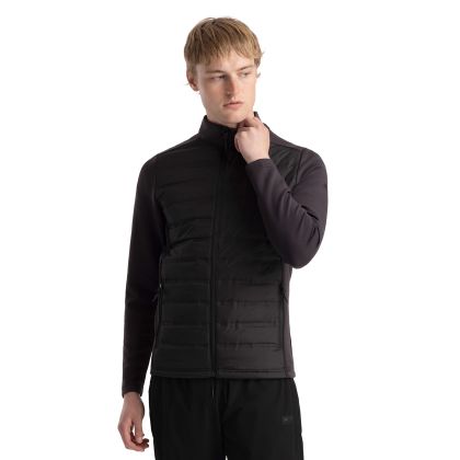 Mens Active Hybrid Jacket Orford In Black, Front view on mannequin