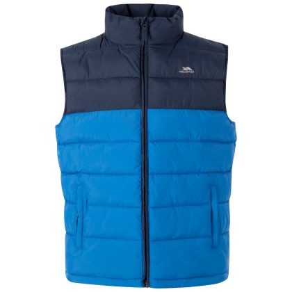 Trespass Mens Gilet Oskar in Navy, Front view on mannequin