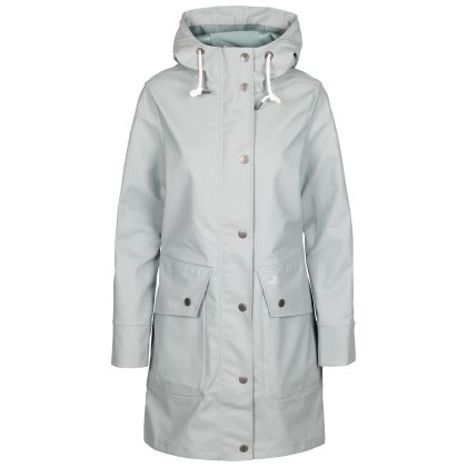 Womens Waterproof Jacket Tp50 Payko in TEAL MIST, Front view on mannequin