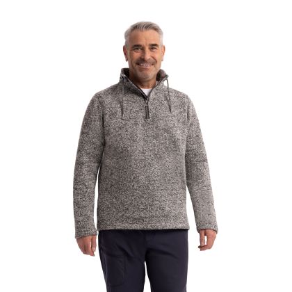 Trespass Men's Casual Sweater Paythorne in GREY MARL, Front view on mannequin