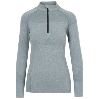 Womens Active Top  Pelina Zip in Teal Mist