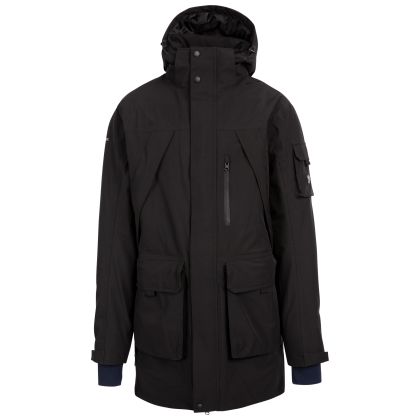 Trespass Men's Waterproof Jacket TP75 Pelsall in BLACK, Front view on mannequin