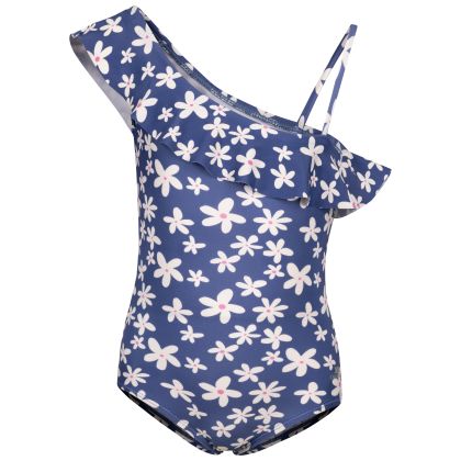 Girls Printed Swimsuit Peony in Bluetone