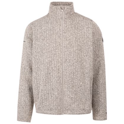 Trespass Men's Fleece Jacket AT300 Porlock in LIGHT GREY MARL, Front view on mannequin