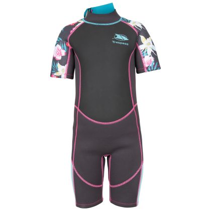 Trespass Kids 3mm Short Length Wetsuit in Grey Posie