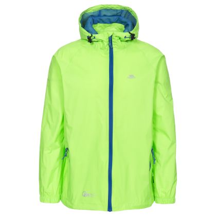 Trespass Adults Waterproof Packaway Jacket in Neon Green Qikpac