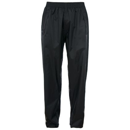 Trespass Adults Packaway Waterproof Trousers in Black Qikpac