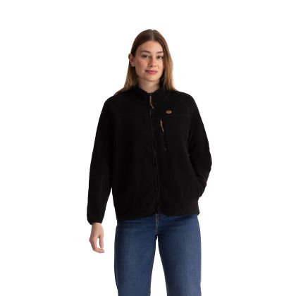 Trespass Women's Fleece Jacket AT200 Quake in Black, Front view on mannequin