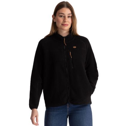 Trespass Women's Fleece Jacket AT200 Quake in Black, Front view on mannequin