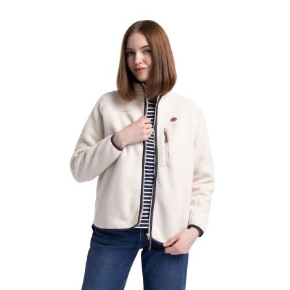 Women s Fleece Jacket AT200 Quake in white, Front view on mannequin