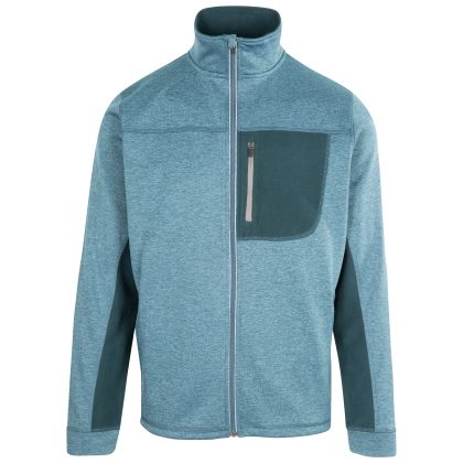 Trespass Men's Fleece AT200 Radnage in Blue/grey marl, Front view on mannequin