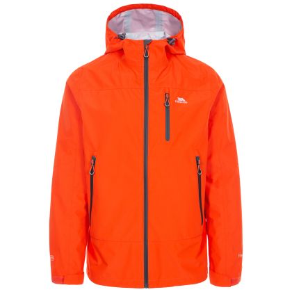 Trespass Men's Waterproof Jacket in Black Rakenfard, Front view on mannequin