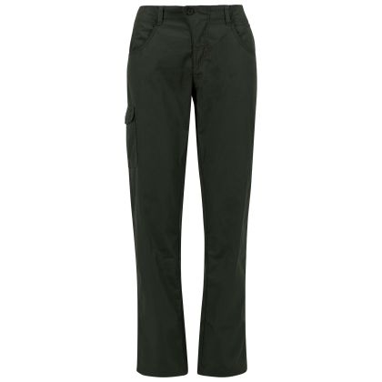 Female Walking Trousers Rambler in Mossy green, Front view on mannequin
