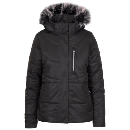Women's Waterproof Jacket TP75 Recap in BLACK, Front view on mannequin