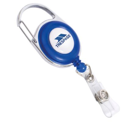 Trespass Retractable Ski Pass Holder in Blue