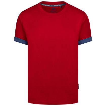 Boys Round Neck T-Shirt Remmton In Red, Front view on mannequin